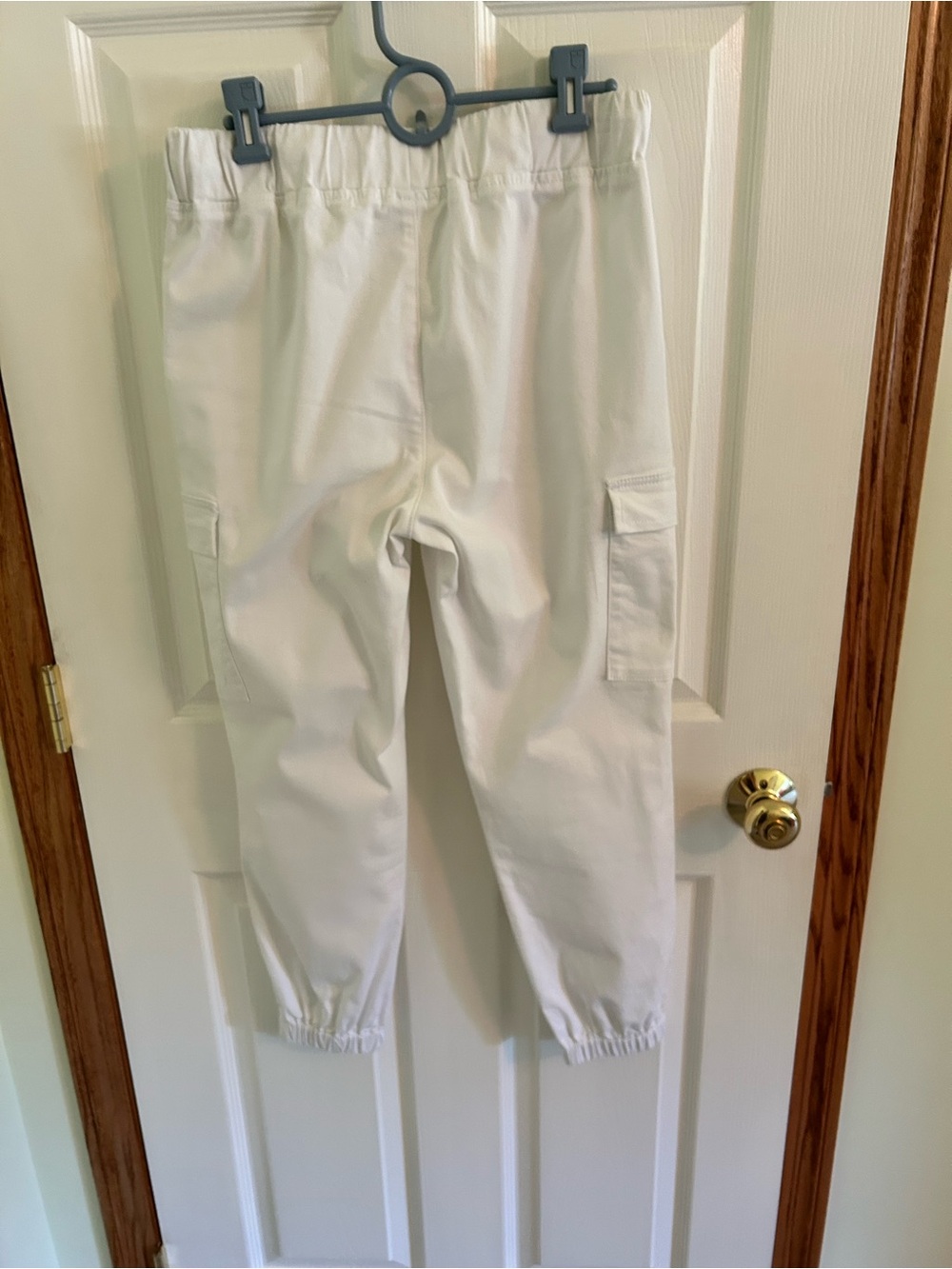 Tinseltown Denim White Elastic Waist Drawstring Pants